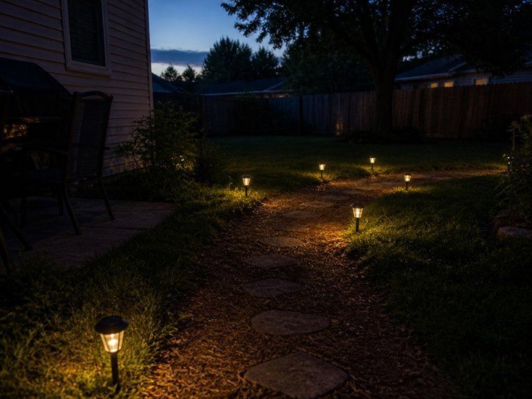 eerie illuminated outdoor pathways