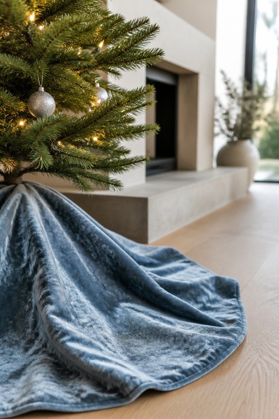 elegant blue velvet base