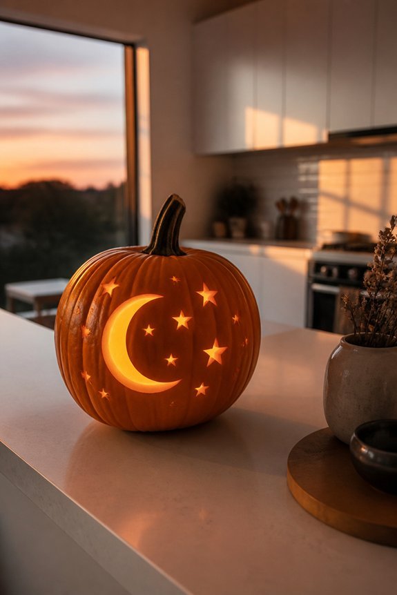 elegant celestial pumpkin designs
