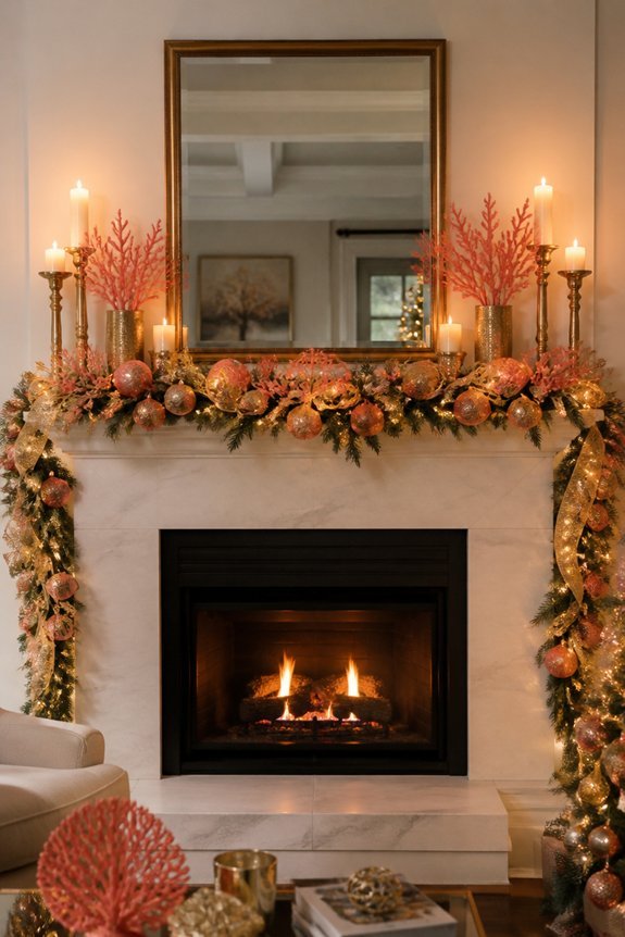 elegant coral gold displays