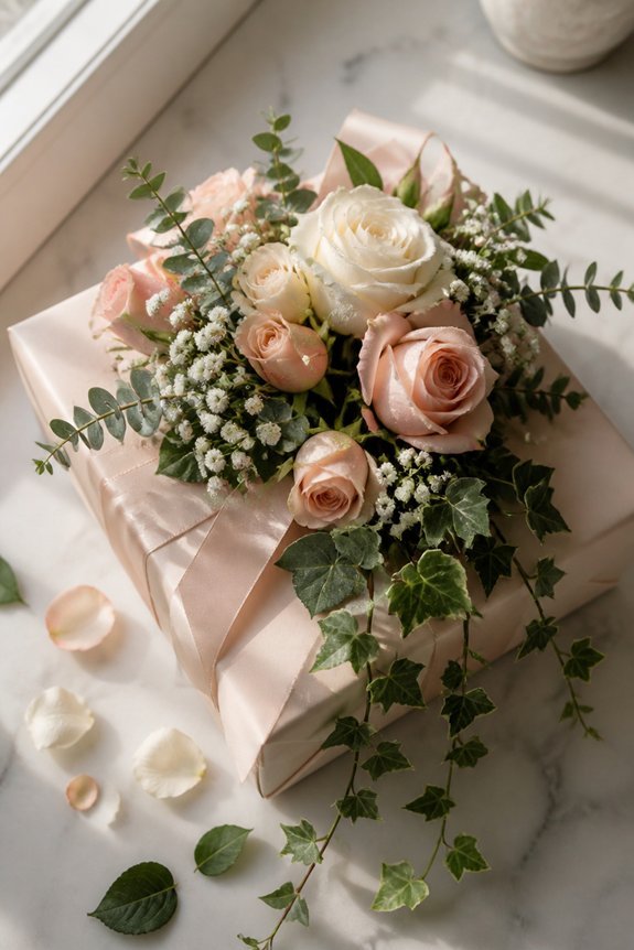 elegant floral gift toppers
