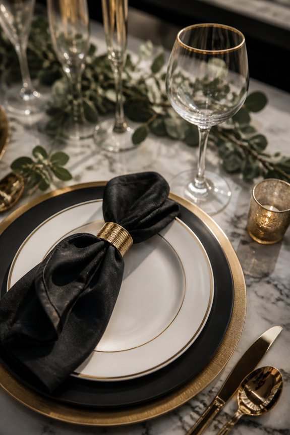 elegant gold rimmed dinnerware