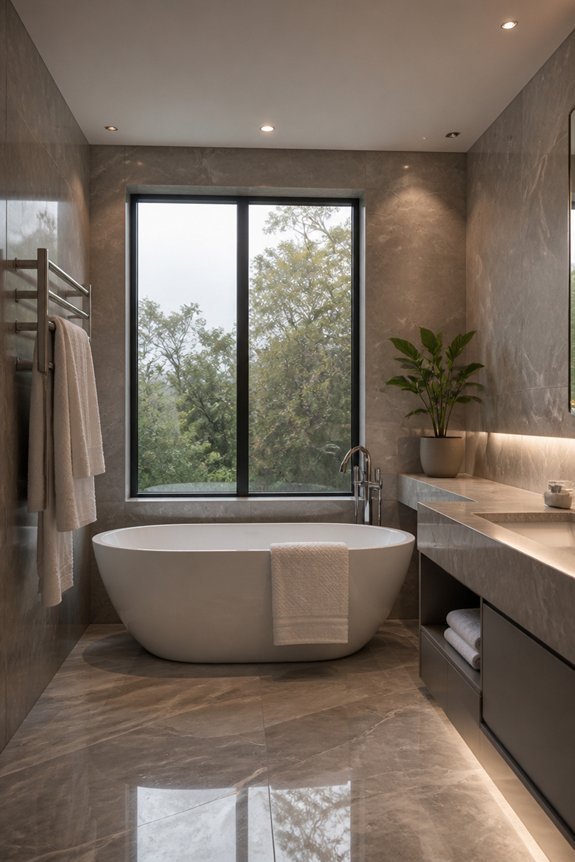 elegant grey marble bathrooms