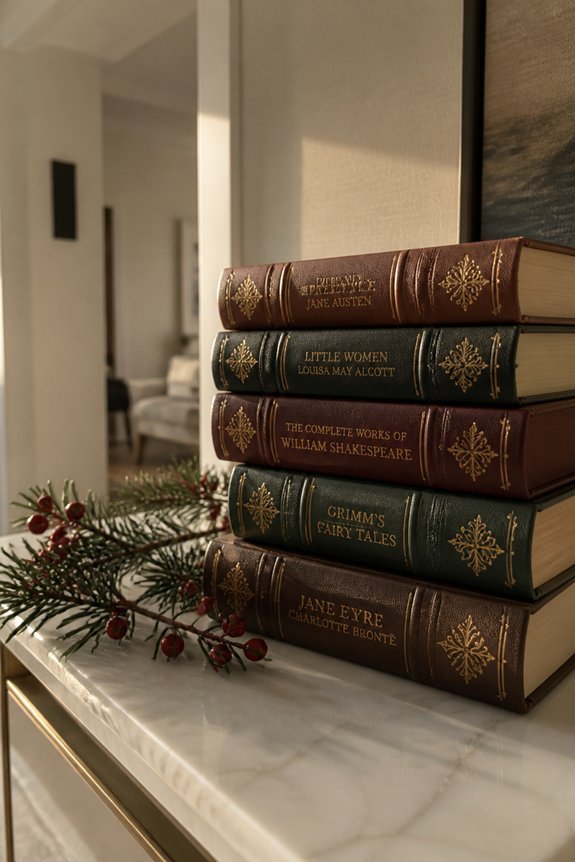elegant leather book d cor