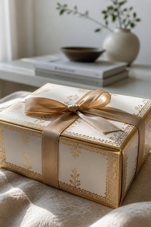 elegant metallic box decor
