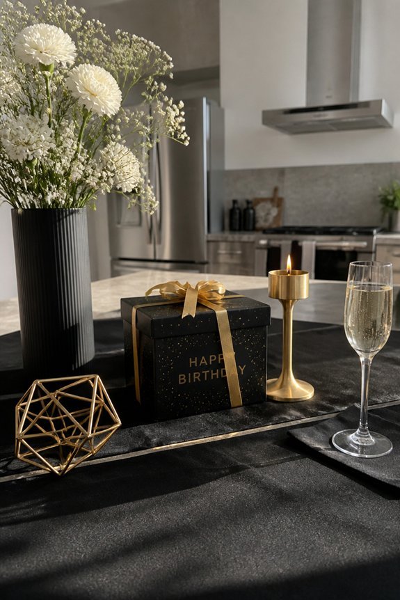 elegant minimalist birthday decor