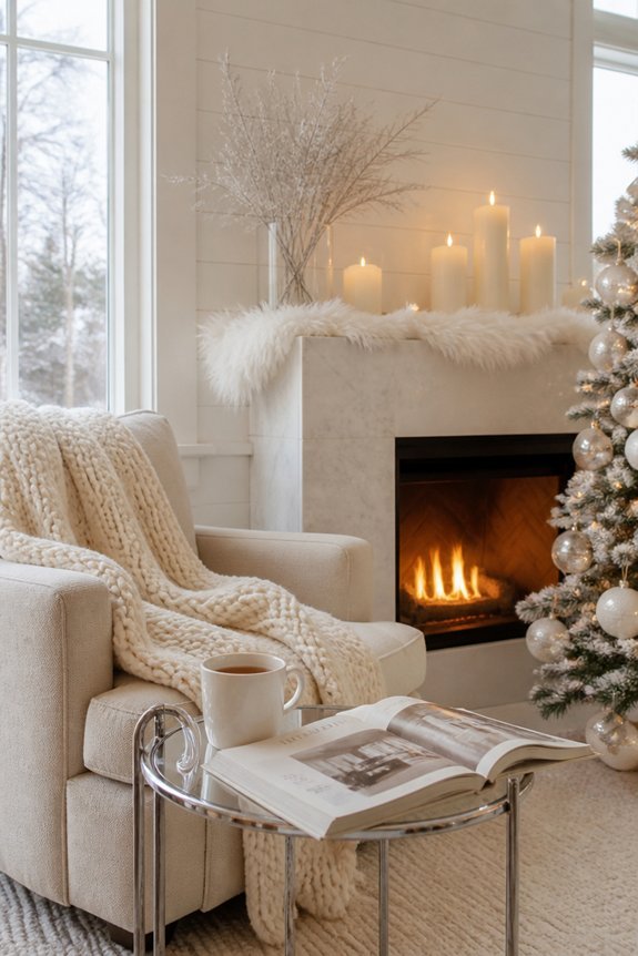 elegant monochromatic holiday decor