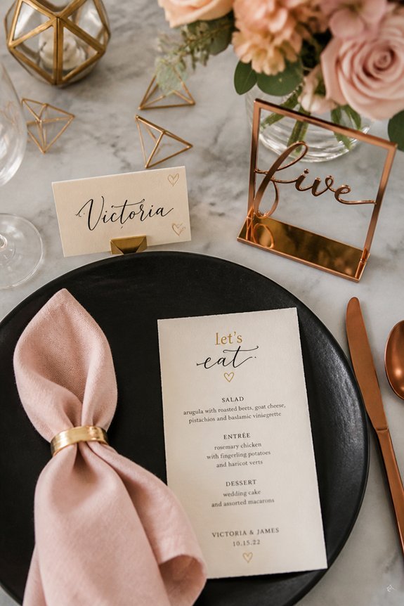 elegant pink and black decor