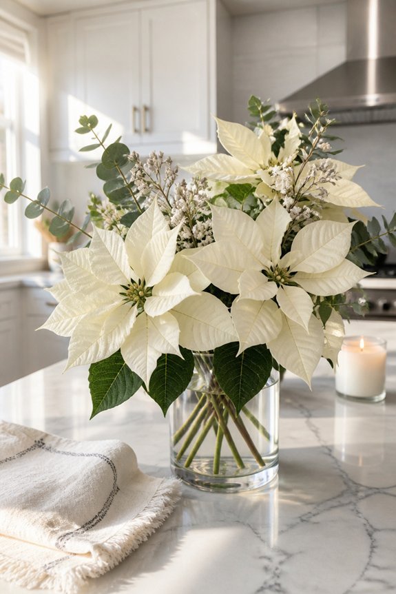 elegant white floral displays