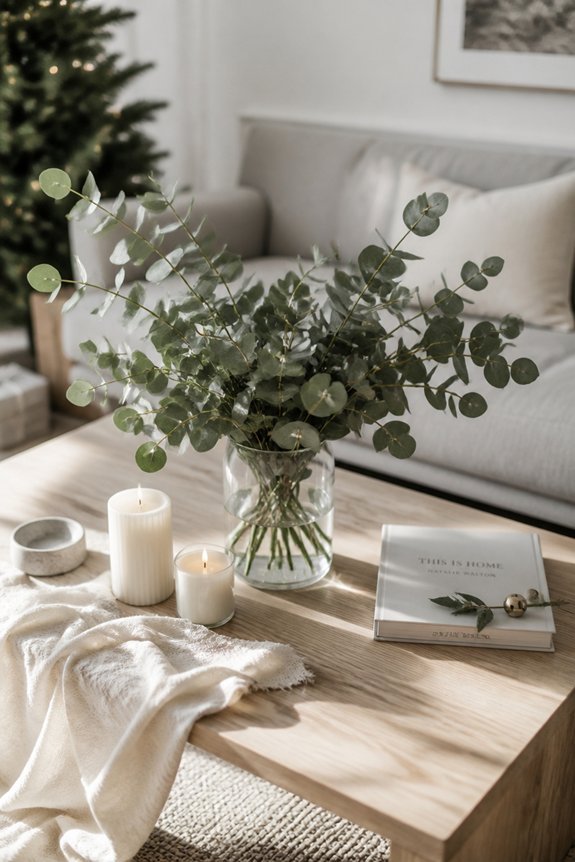 eucalyptus centerpiece coffee table