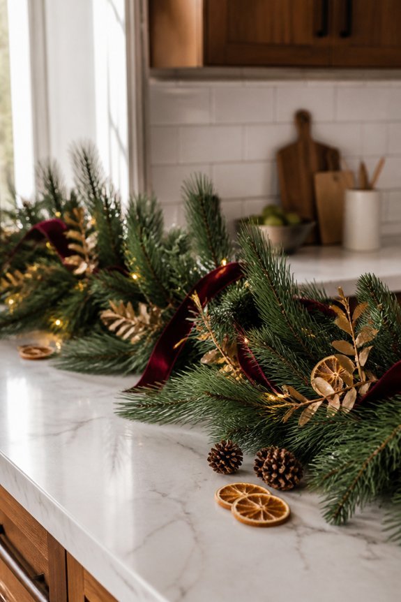 evergreen garlands for christmas