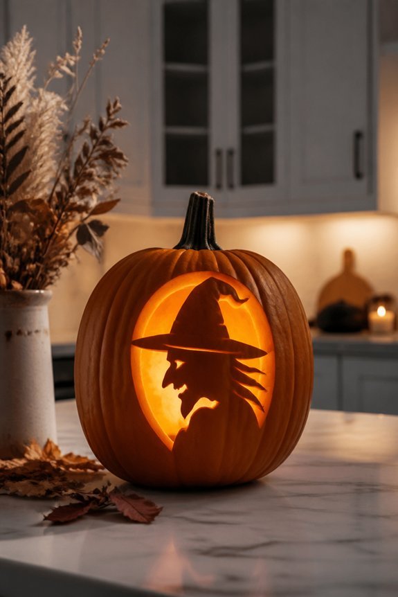 exaggerated witch profile features