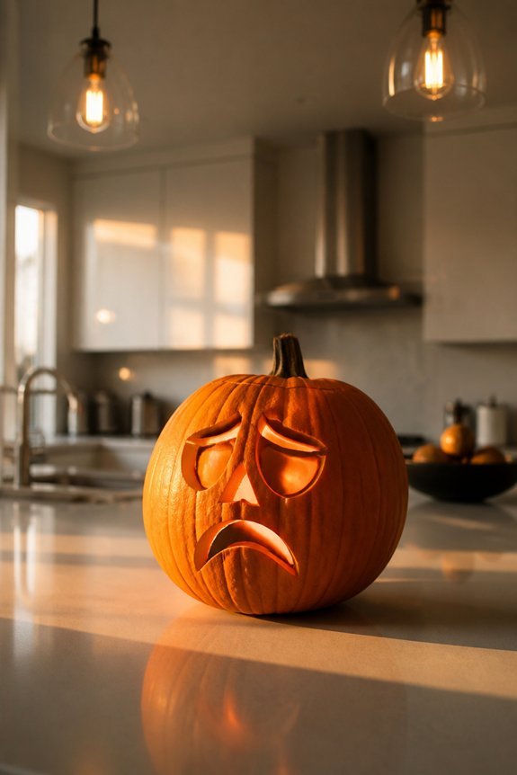 existentially confused pumpkin design
