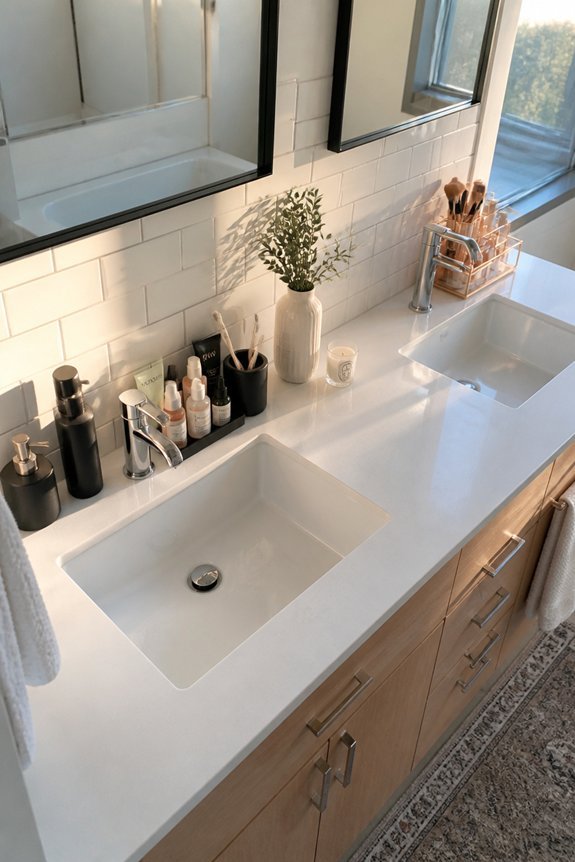 faucet positioning enhances personal space