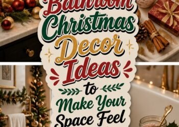 festive bathroom christmas decor