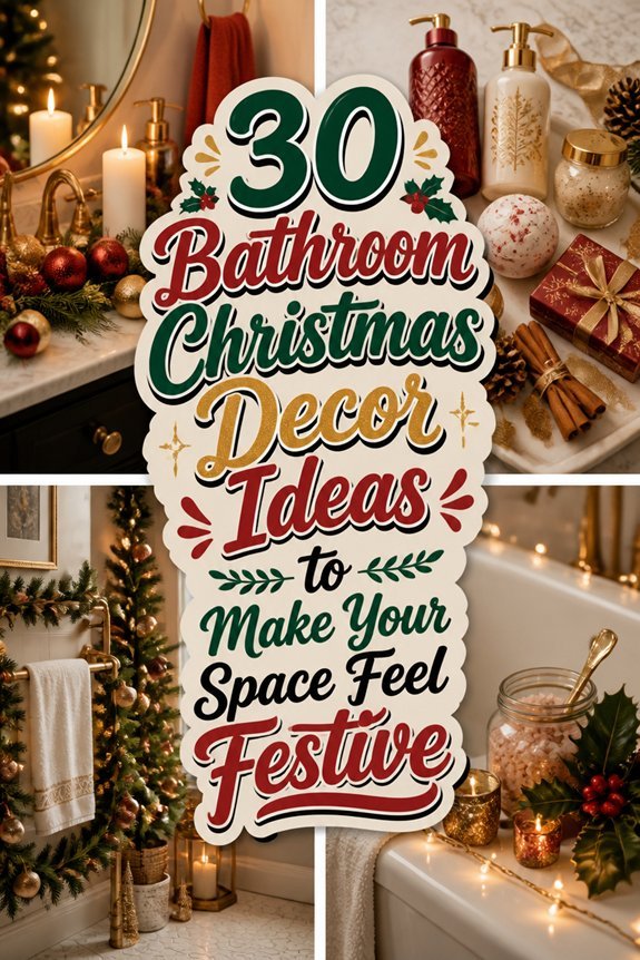 festive bathroom christmas decor