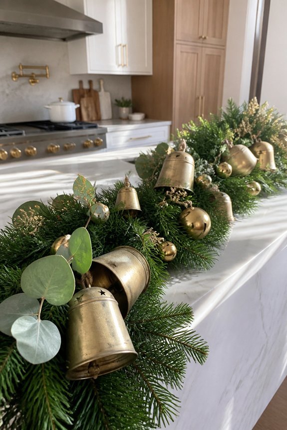 festive garlands with bells