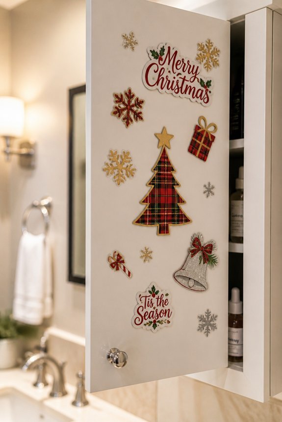 festive holiday bathroom decor
