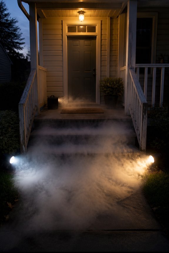 fog machine eerie entrance