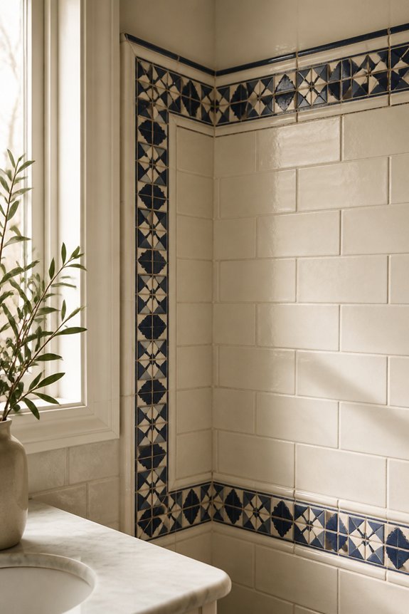 framing with accent tiles