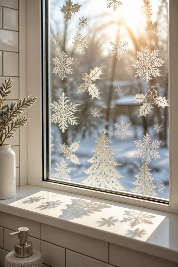 frosted clings for decorations