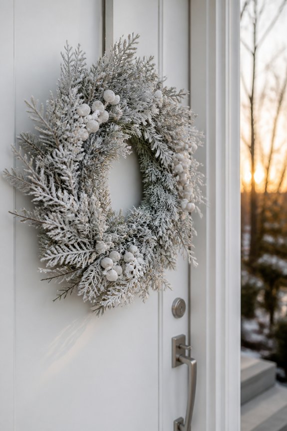 frosted wreaths for decoration