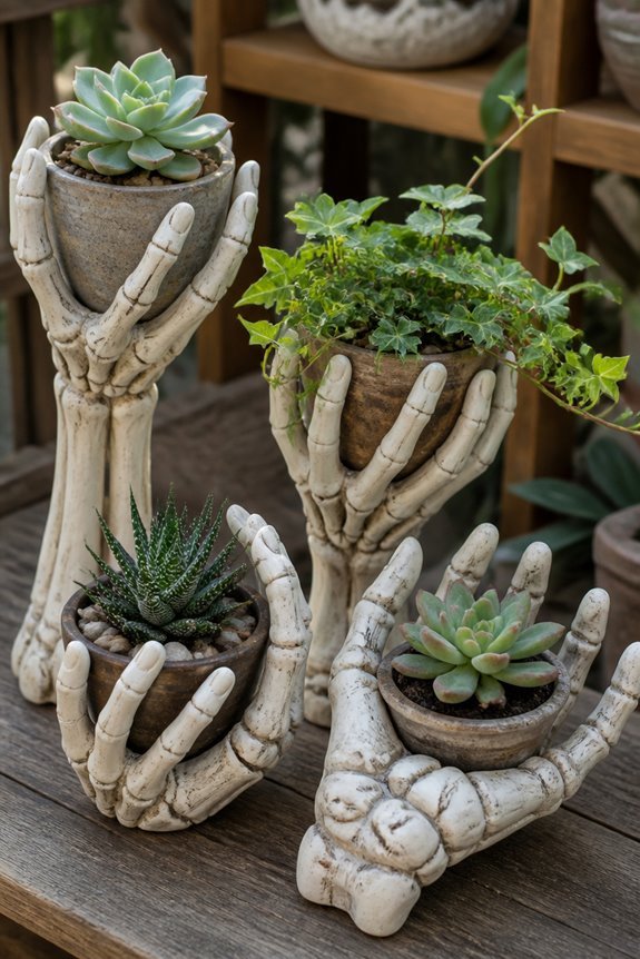 functional whimsical halloween planters