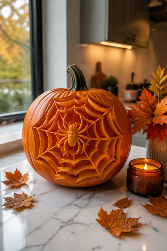 geometric spider web design