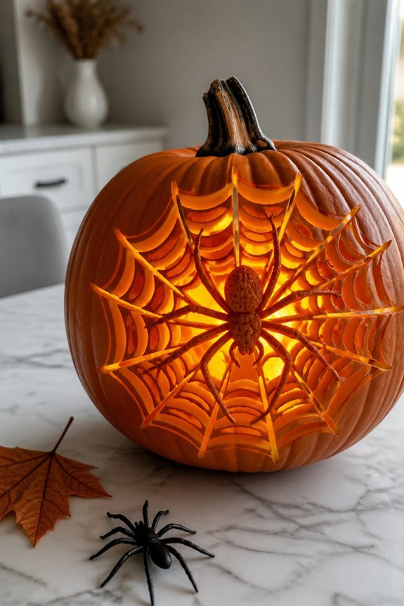 geometric spiderweb carving patterns