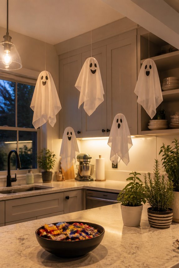 ghosts floating above countertops