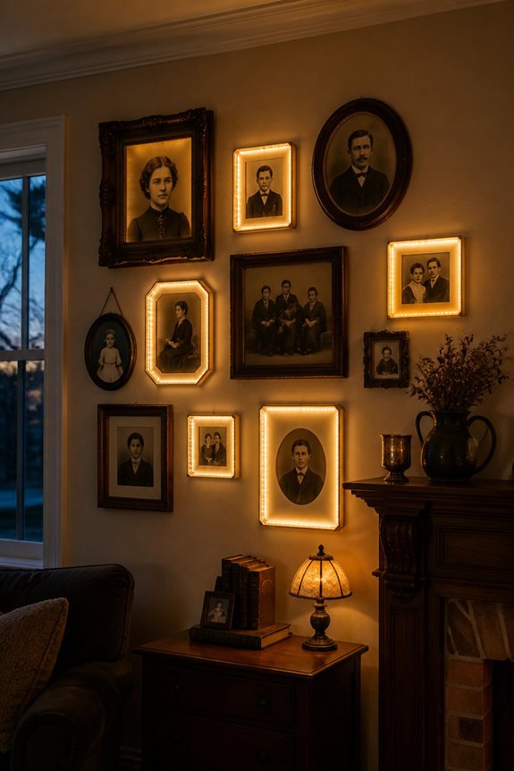 glowing frames unsettling portraits