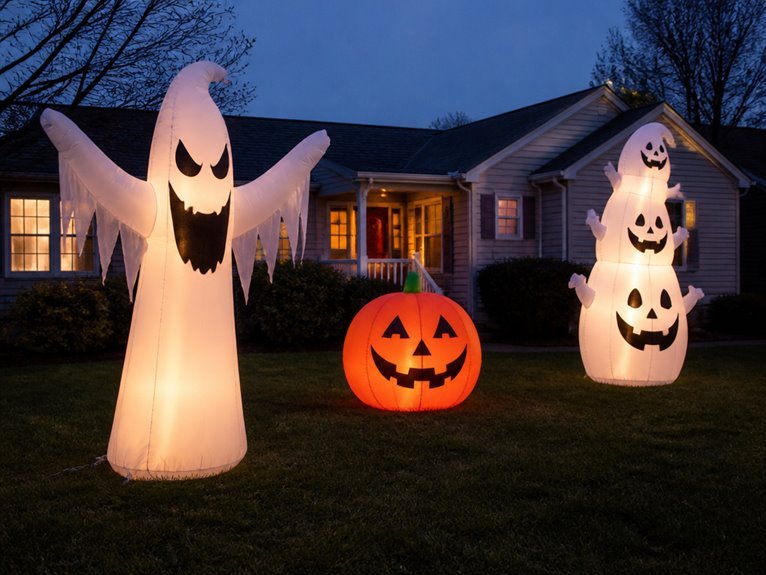 glowing inflatable halloween decorations