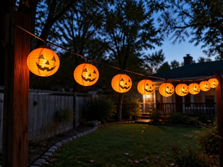 glowing jack o lantern garland