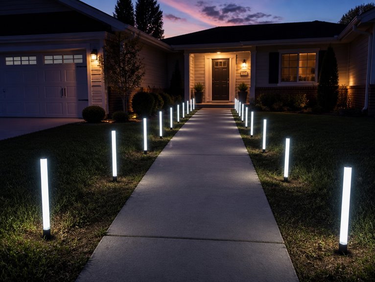 glowing led pathway markers