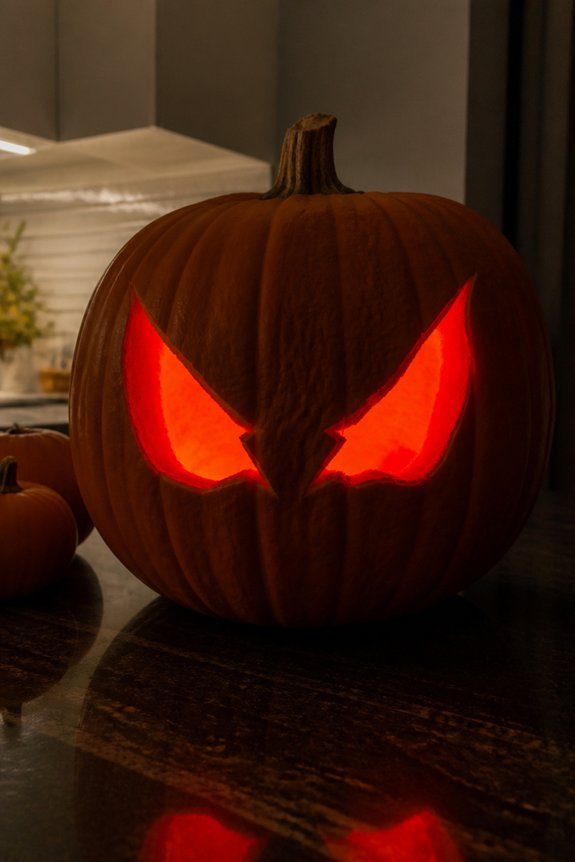 glowing piercing demon eyes