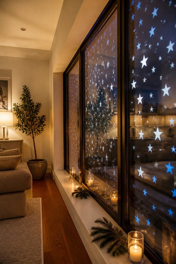 glowing star projection displays