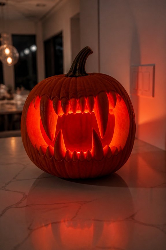 glowing vampire fang design