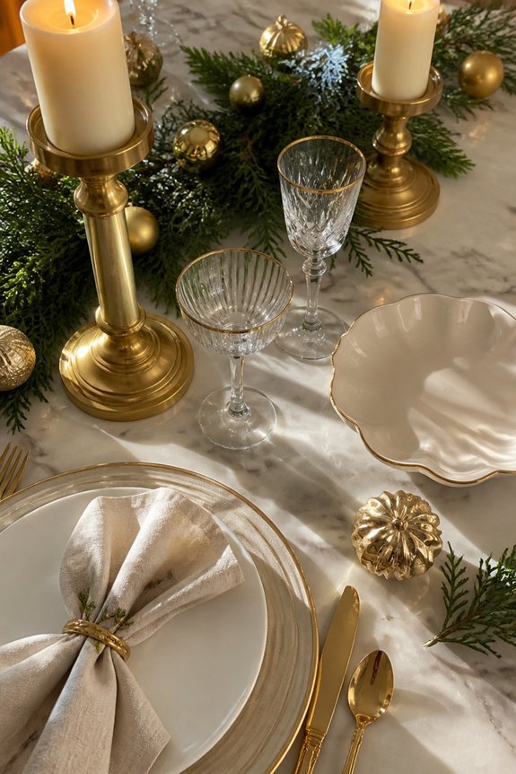 gold accents enhance sophistication