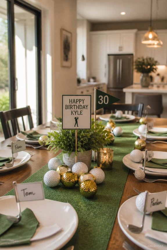 golf themed party decorations