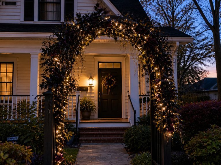 gothic archway with garland