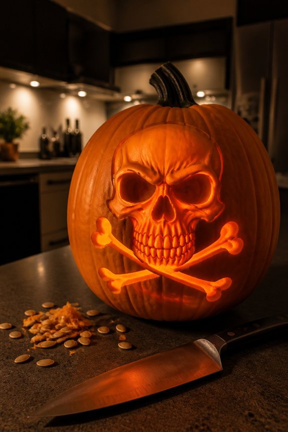 gothic pirate skull design