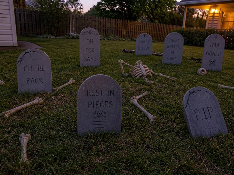 graveyard atmosphere decorations setup
