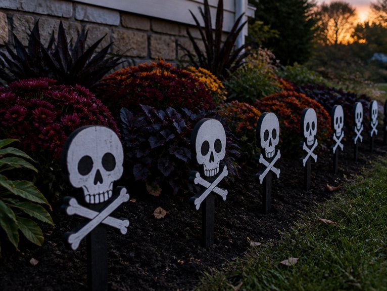 halloween garden bed borders