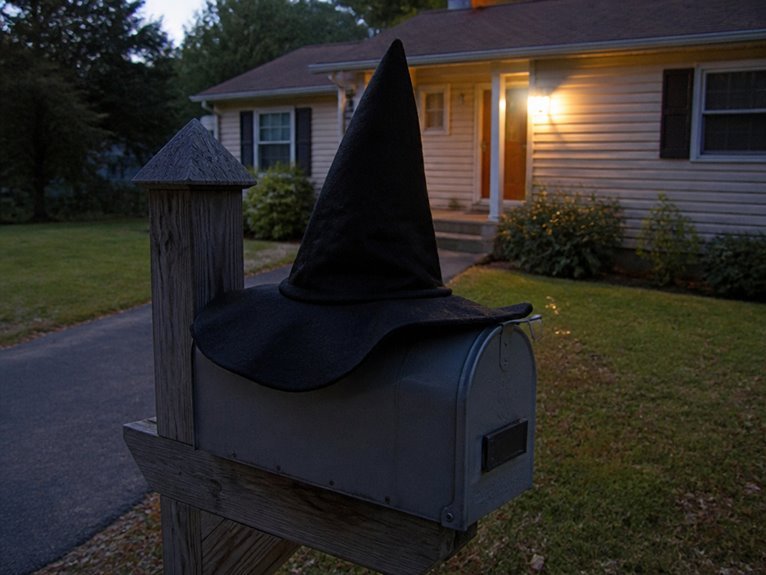 halloween mailbox hat decoration