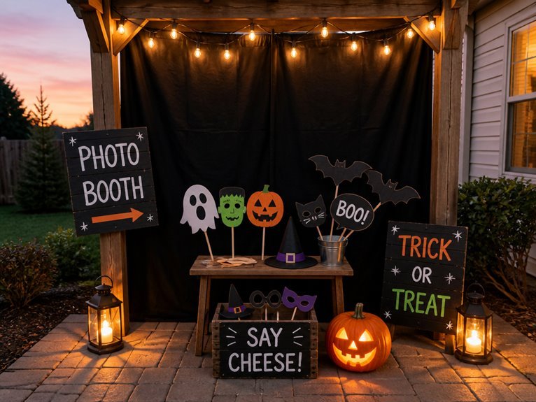 halloween photo booth setup