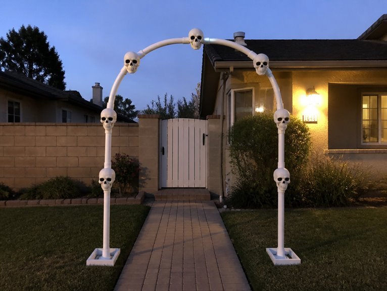 halloween pvc skull archway