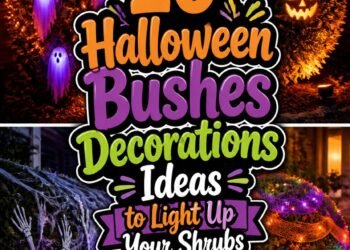 halloween shrubs decoration ideas