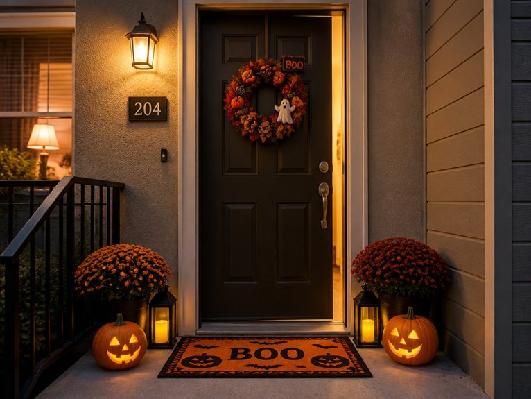 halloween themed entryway d cor