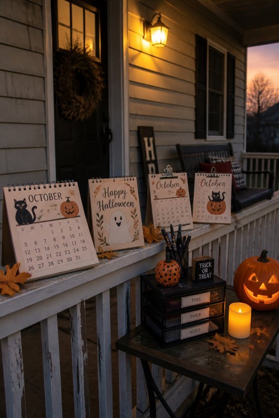 halloween themed functional desk decor