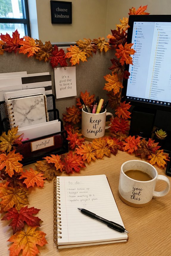hang seasonal desk garlands